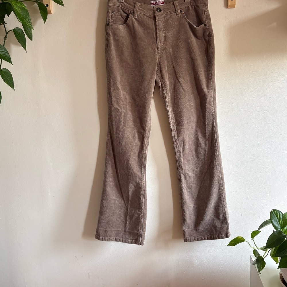 Brown Corduroy Flare Pants ( 10P - fits small) - Picture 2 of 6
